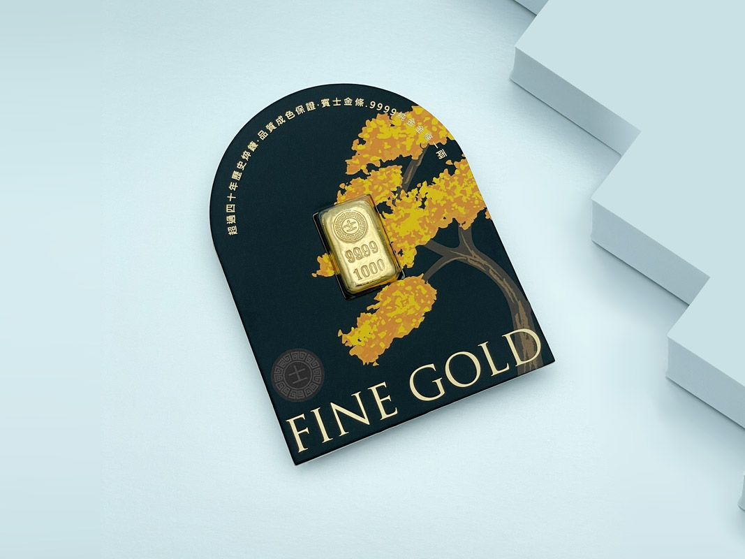 港口王貴金屬.9999純黃金「賓士金條」一兩, 紙卡版本為金華貴金屬包裝經銷